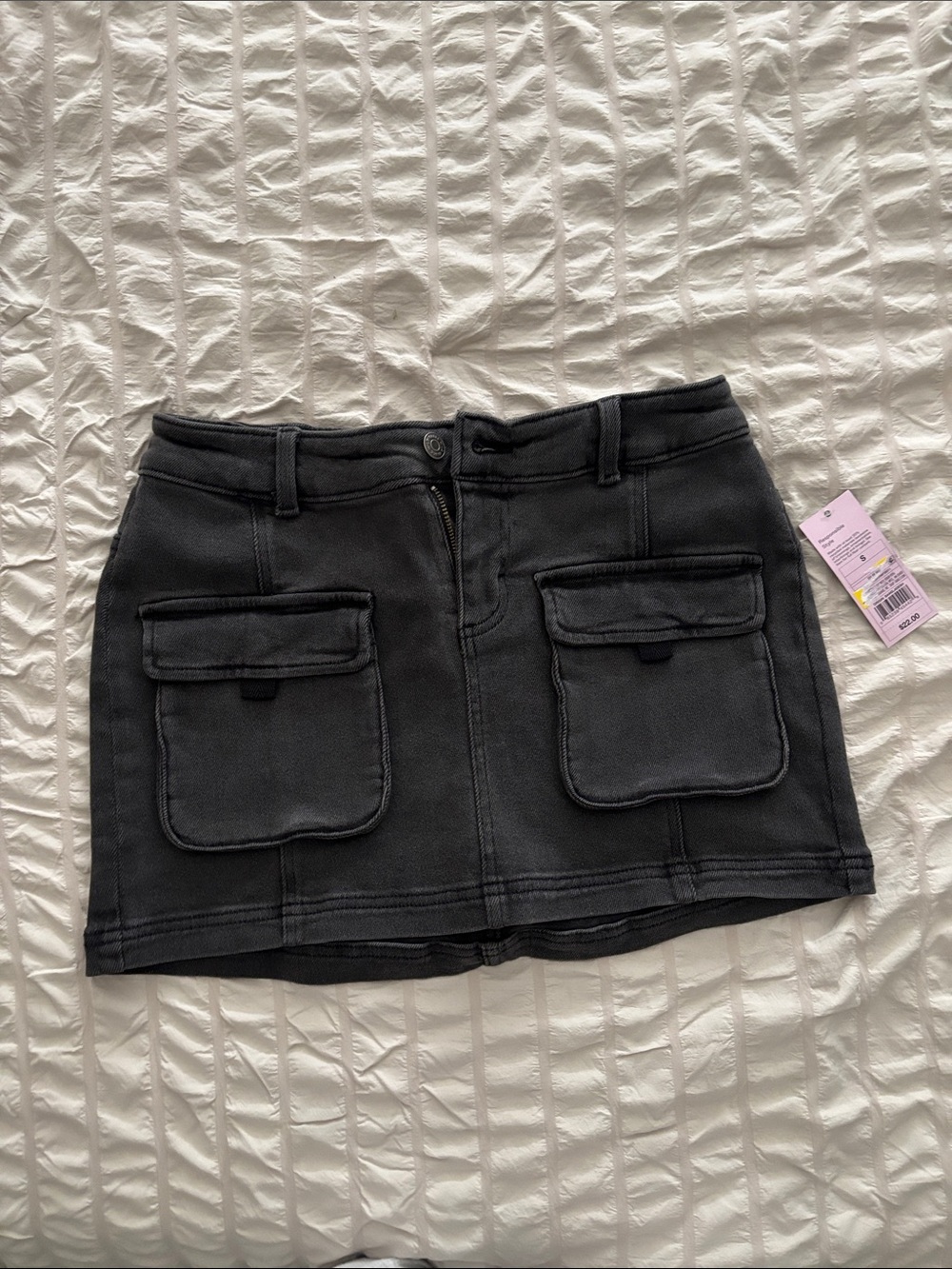 wild fable Black Cargo Pocket Mini Skirt
